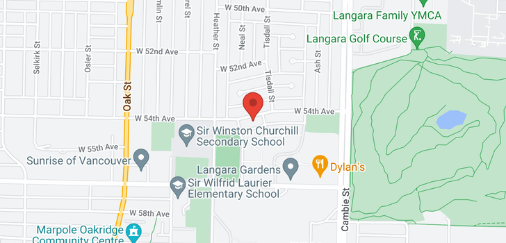 map of 720 W 54TH AVENUE